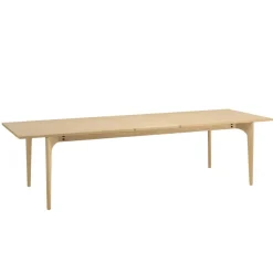 Table à manger extensible naturelle pieds en chêne massif MAXENCE