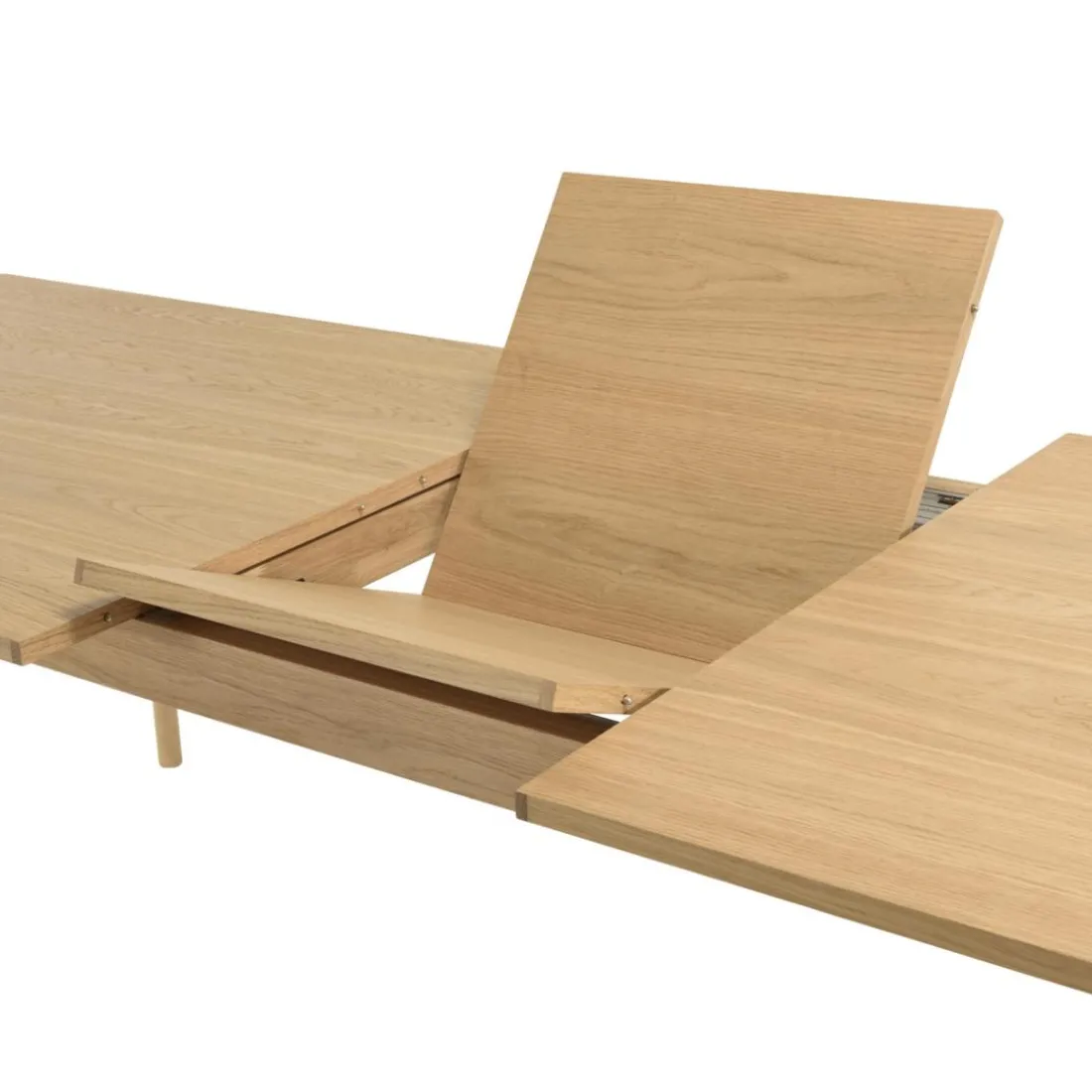 Table à manger extensible naturelle pieds en chêne massif MAXENCE
