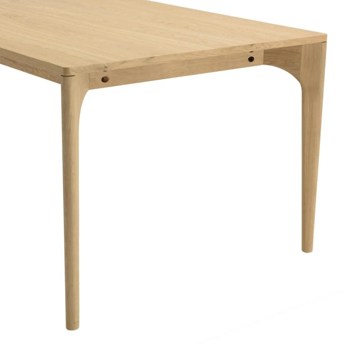 Table à manger extensible naturelle pieds en chêne massif MAXENCE