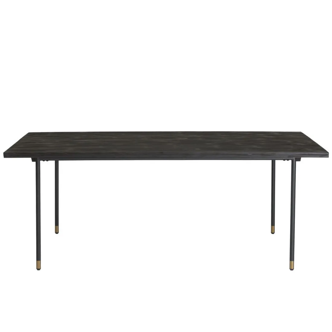 Table à Manger Noire 200 x 100 cm Pin Vieilli YANIS