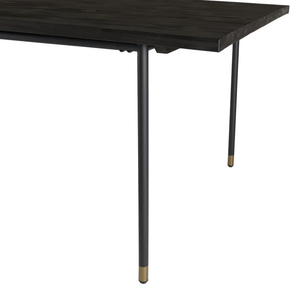 Table à Manger Noire 200 x 100 cm Pin Vieilli YANIS