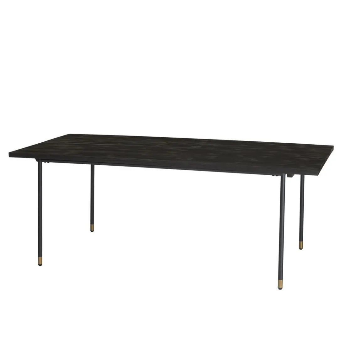Table à Manger Noire 200 x 100 cm Pin Vieilli YANIS