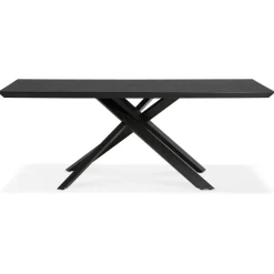 Table à Manger Piétement en Métal Noir POTZ Noir