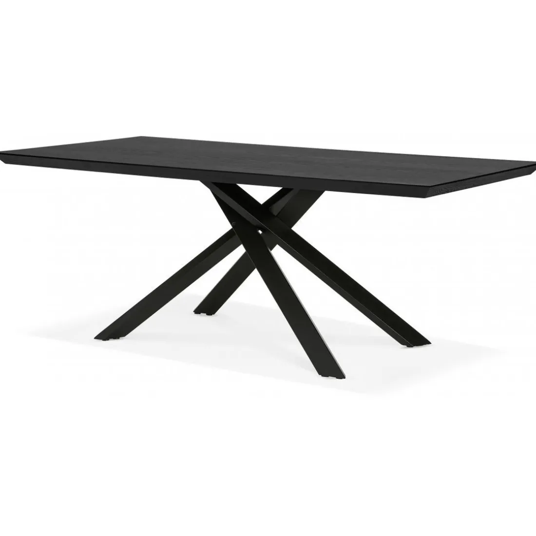 Table à Manger Piétement en Métal Noir POTZ Noir