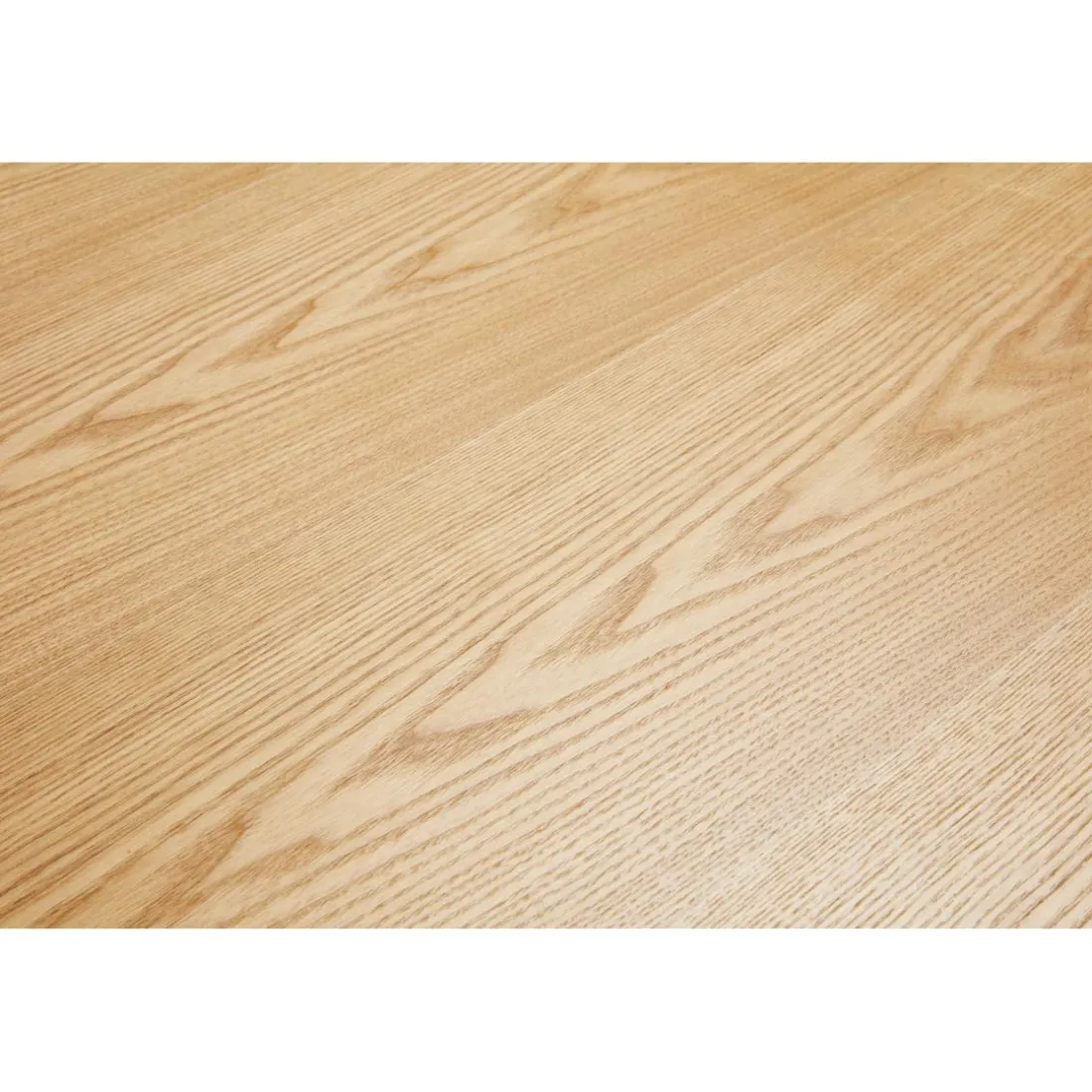 Table à Manger Piétement en Métal Blanc POTZ Beige