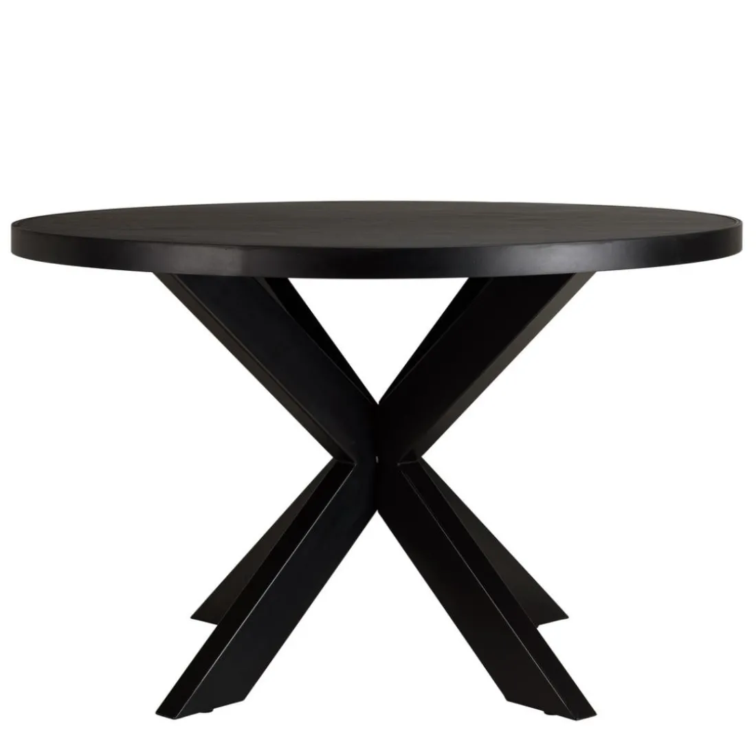 Table à manger plateau noir et effet pierre BASILE