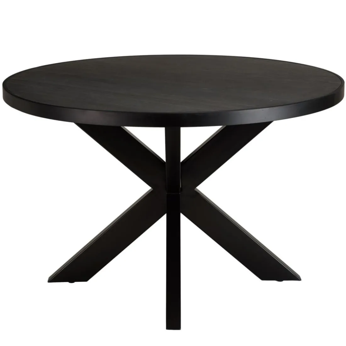 Table à manger plateau noir et effet pierre BASILE