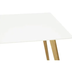 Table à Manger rectangulaire blanche pieds bois CANDY