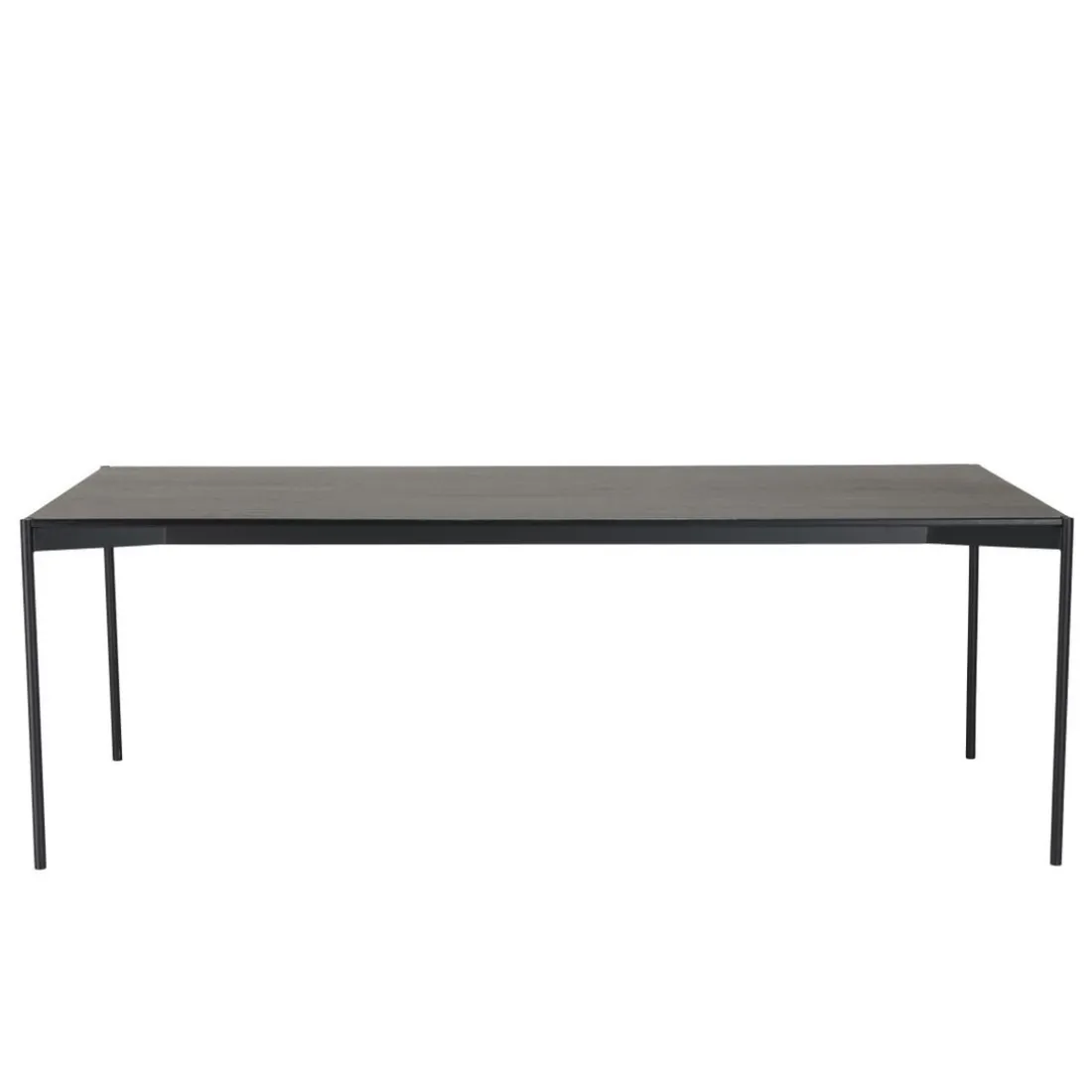 Table à manger rectangulaire Noir piètement métal