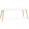 Table à Manger Scandinave Chêne Blanc 200x78cm CLADIE
