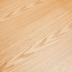 Table à manger 'WALABY' en bois finition naturelle avec pied central en métal