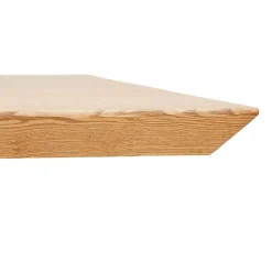 Table à manger 'WALABY' en bois finition naturelle avec pied central en métal