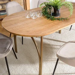 Table à manger YSEULT bois Peuplier 180x90cm
