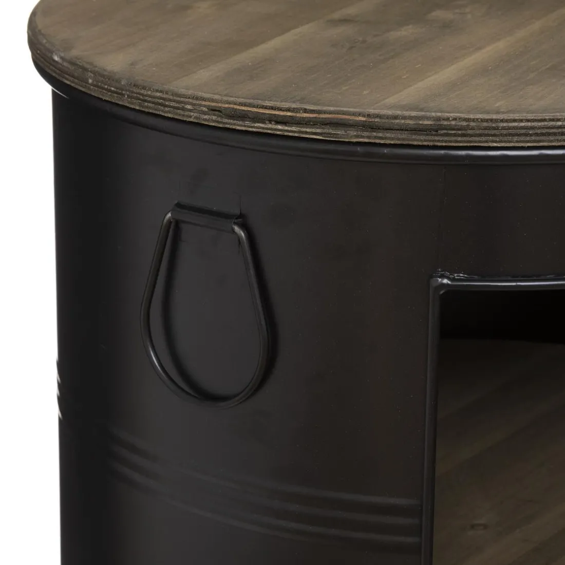 Table A Café Ajourée Diego Noire Grand Modèle
