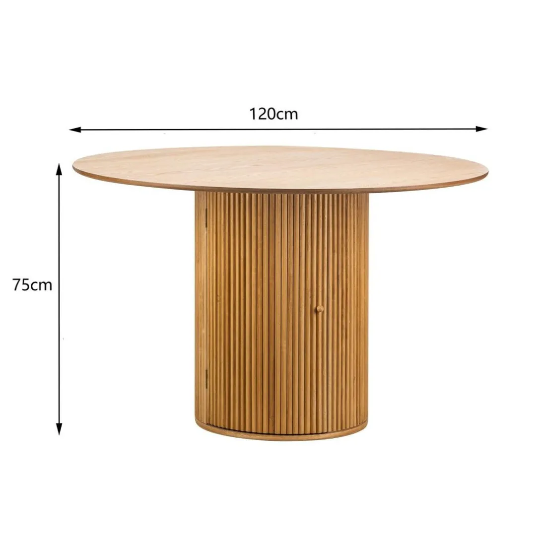 Table a Manger 6 personnes Ronde Bois Marron