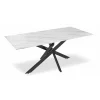 Table A Manger En Marbre Blanc Et Pieds Noir