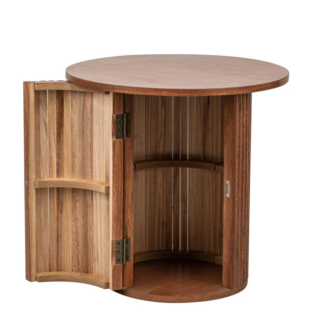 Table Appoint Bout de Canape Rangement en Bois