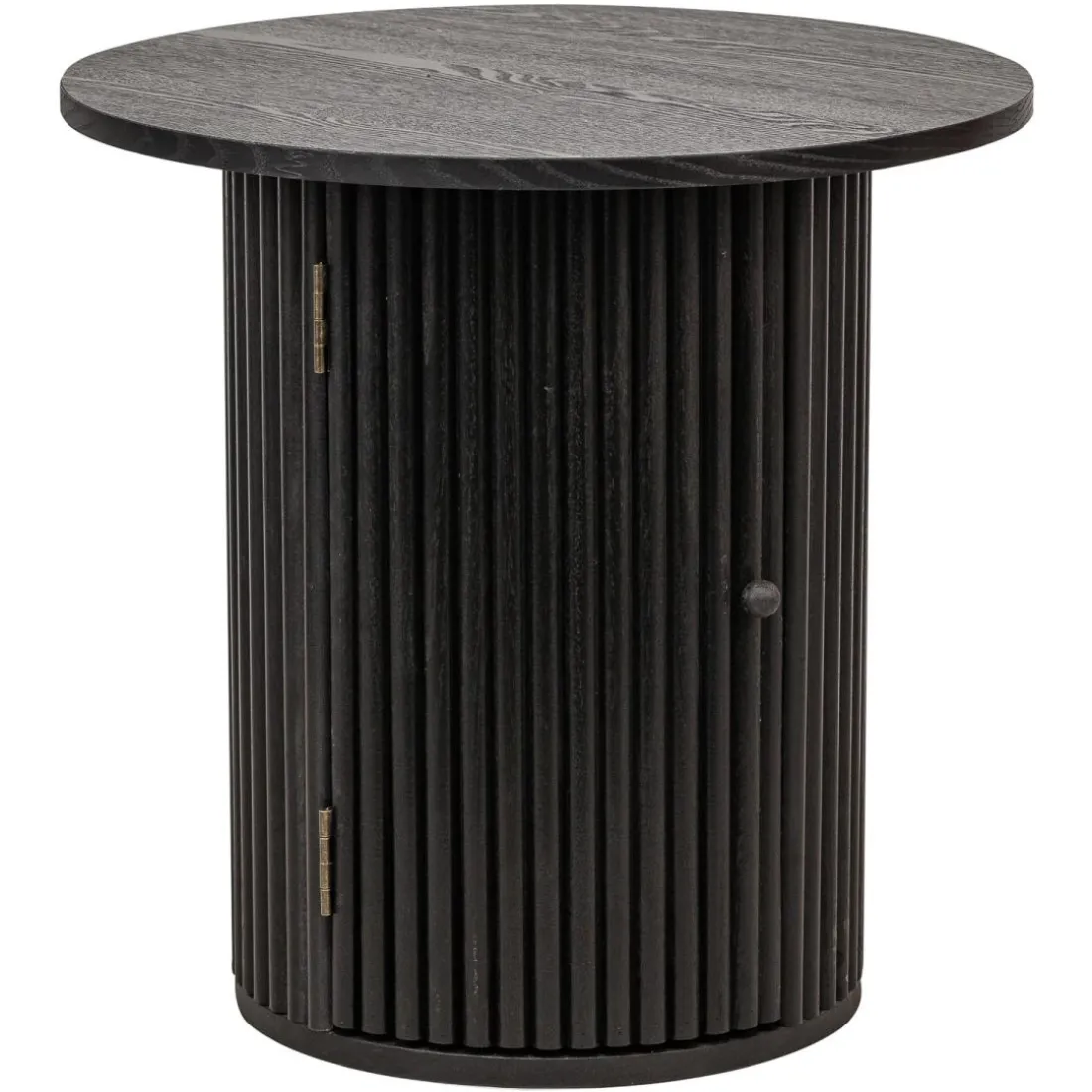 Table Appoint Bout de Canape Rangement en Bois noir