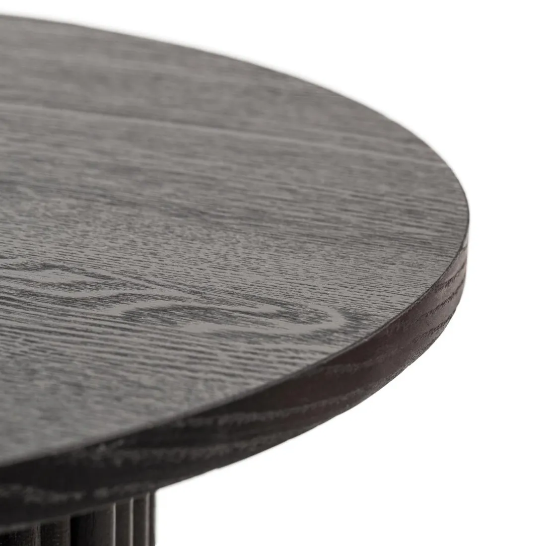 Table Appoint Bout de Canape Rangement en Bois noir