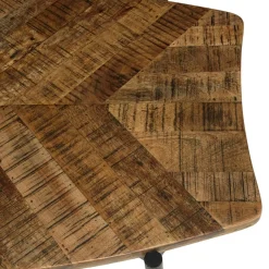 Table basse bords concaves en bois recyclé KIARA