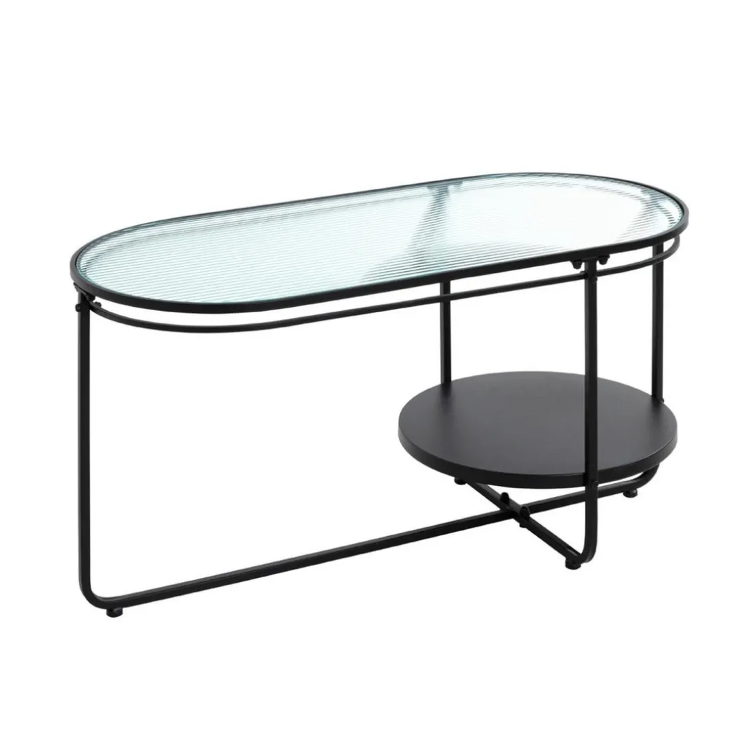 table basse en métal laqué noir,