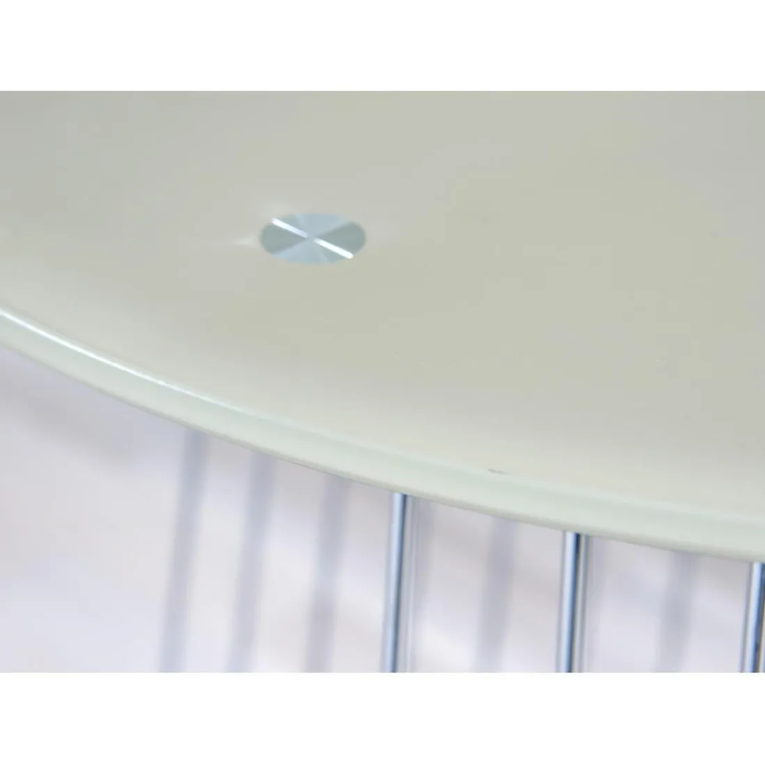 Table Basse en verre et Métal Chromé D50 cm