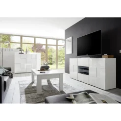 Table basse EOS laqué blanc brillant