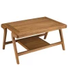 Table basse FLORES rectangulaire double plateau en teck WILL Marron