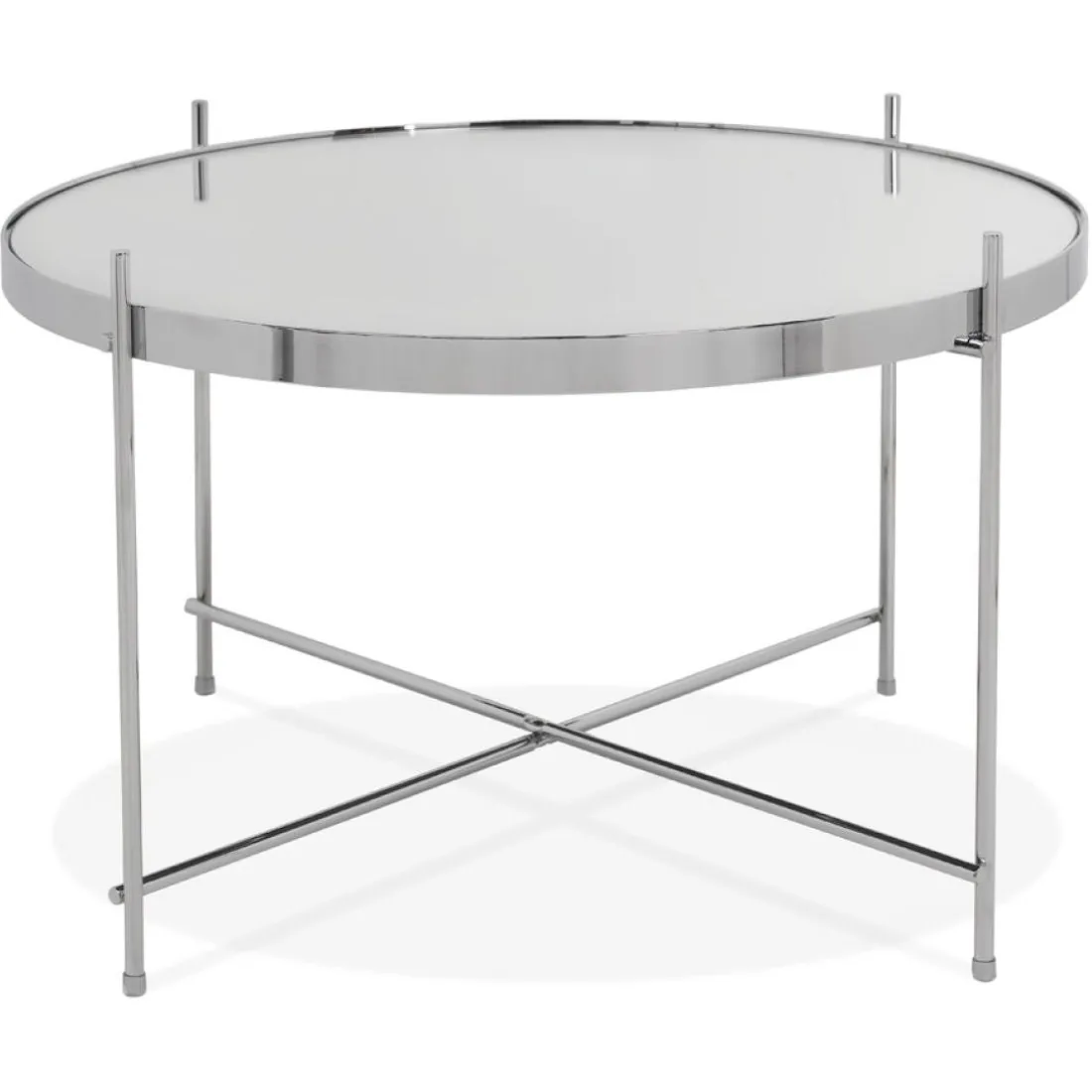 Table basse 'KOLOS MEDIUM' couleur chrome