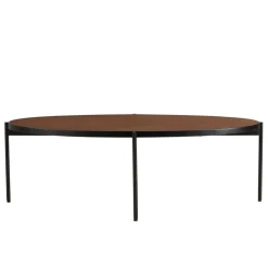 Table basse ovale couleur rouille effet pierre BASILE