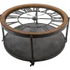 Table Basse Pendule Métal Chrono