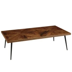 Table basse rectangulaire en bois pieds métal KIARA