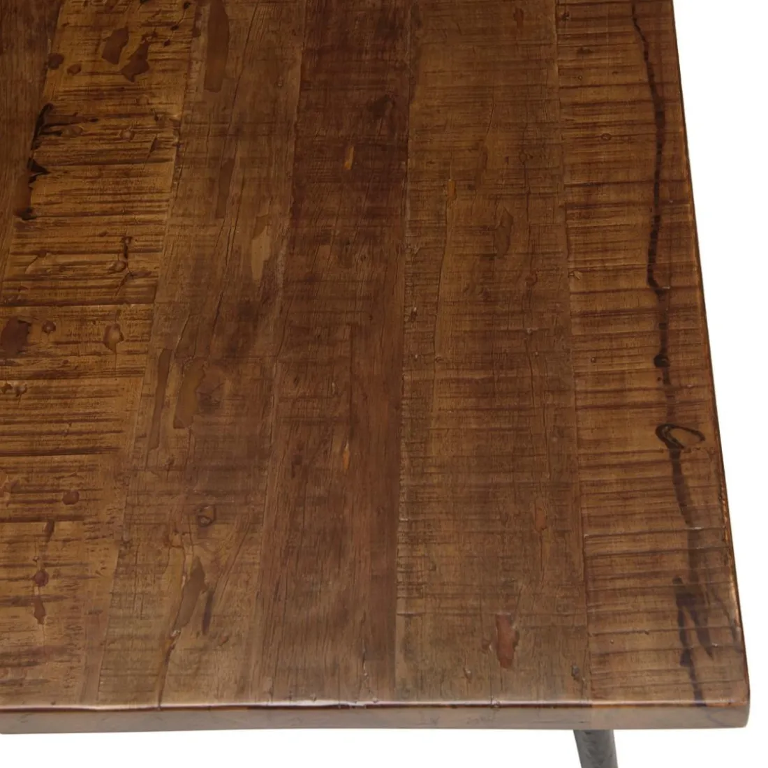 Table basse rectangulaire en bois pieds métal