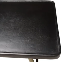 Table basse rectangulaire en Aluminium plateau Noir et pieds Dorés JOHAN