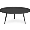 Table basse ronde à rebord Bipolart Métal Noir