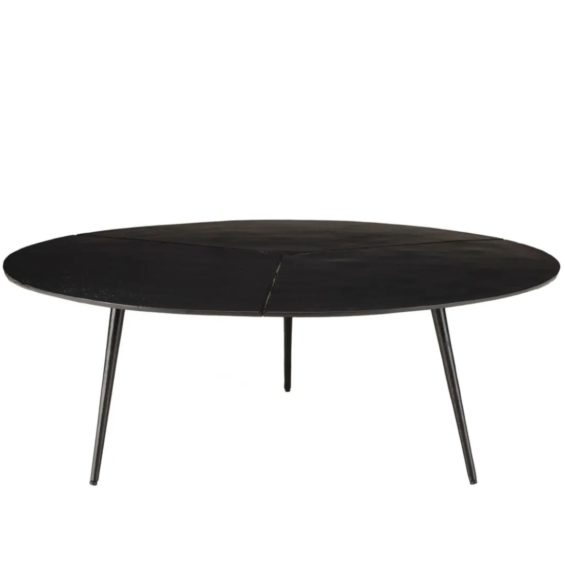 Table basse ronde en Aluminium JAMES Noir mat