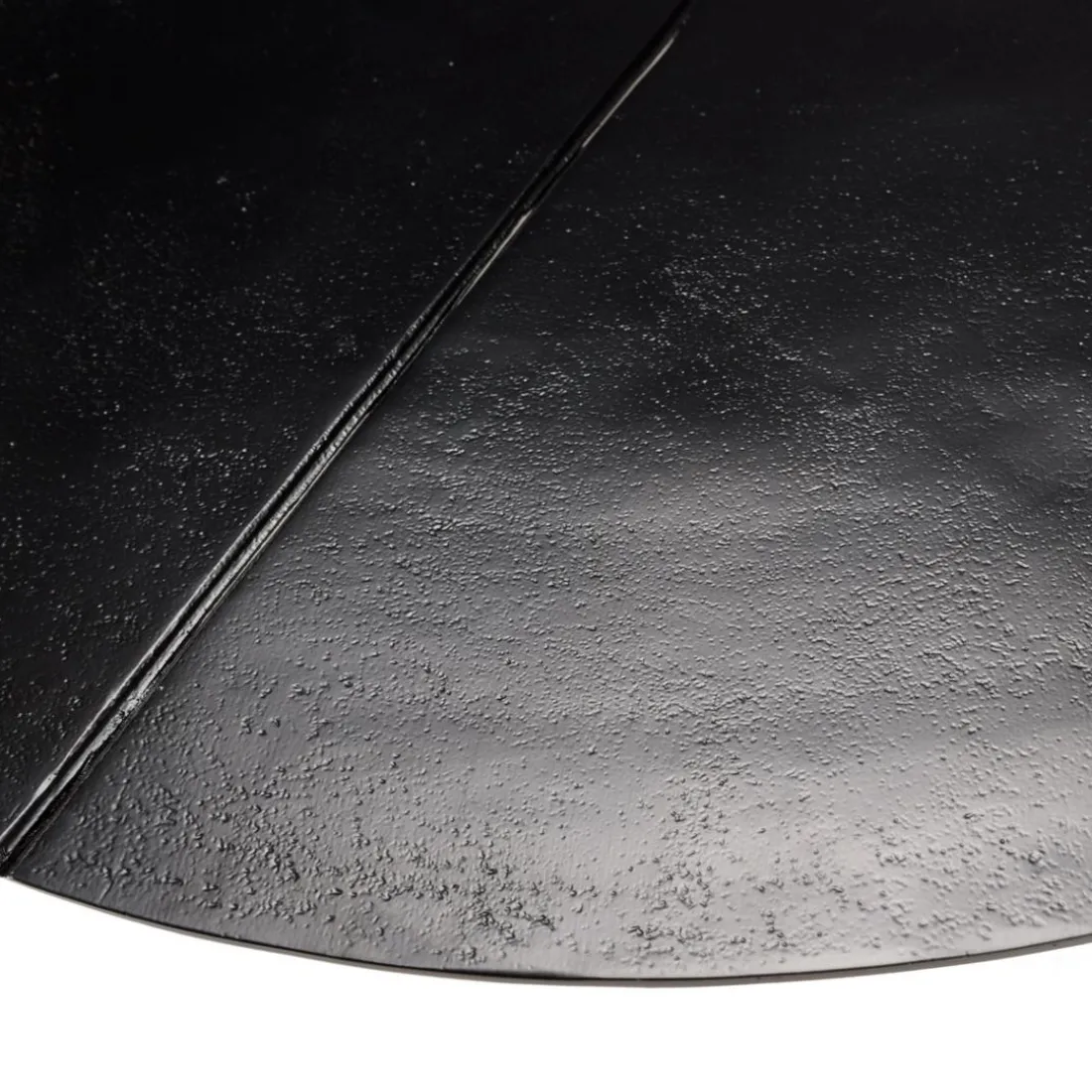 Table basse ronde en Aluminium JAMES Noir mat