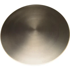 Table basse ronde en Fer Noir et bordure Dorée JAMES D80 cm