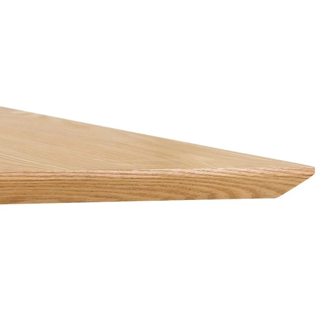 Table carrée design 'SUMO' en bois finition naturelle et métal noir