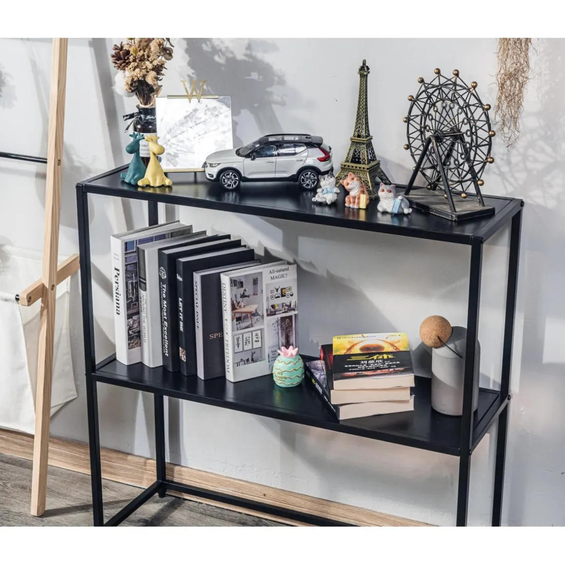 Table Console Design Industriel Moderne Noir