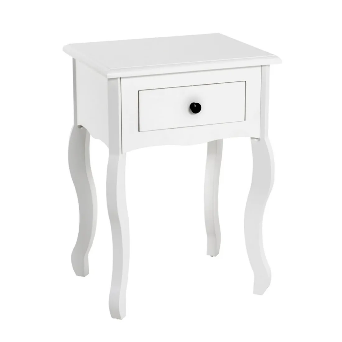 Table d'appoint à motif découpé avec égouttoir en Métal laqué blanc