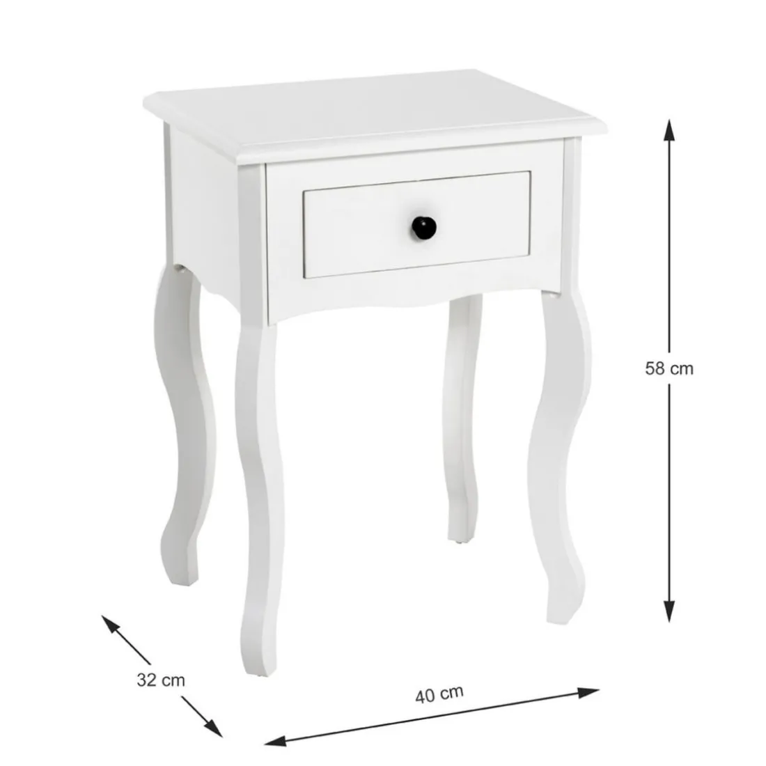 Table d'appoint à motif découpé avec égouttoir en Métal laqué blanc