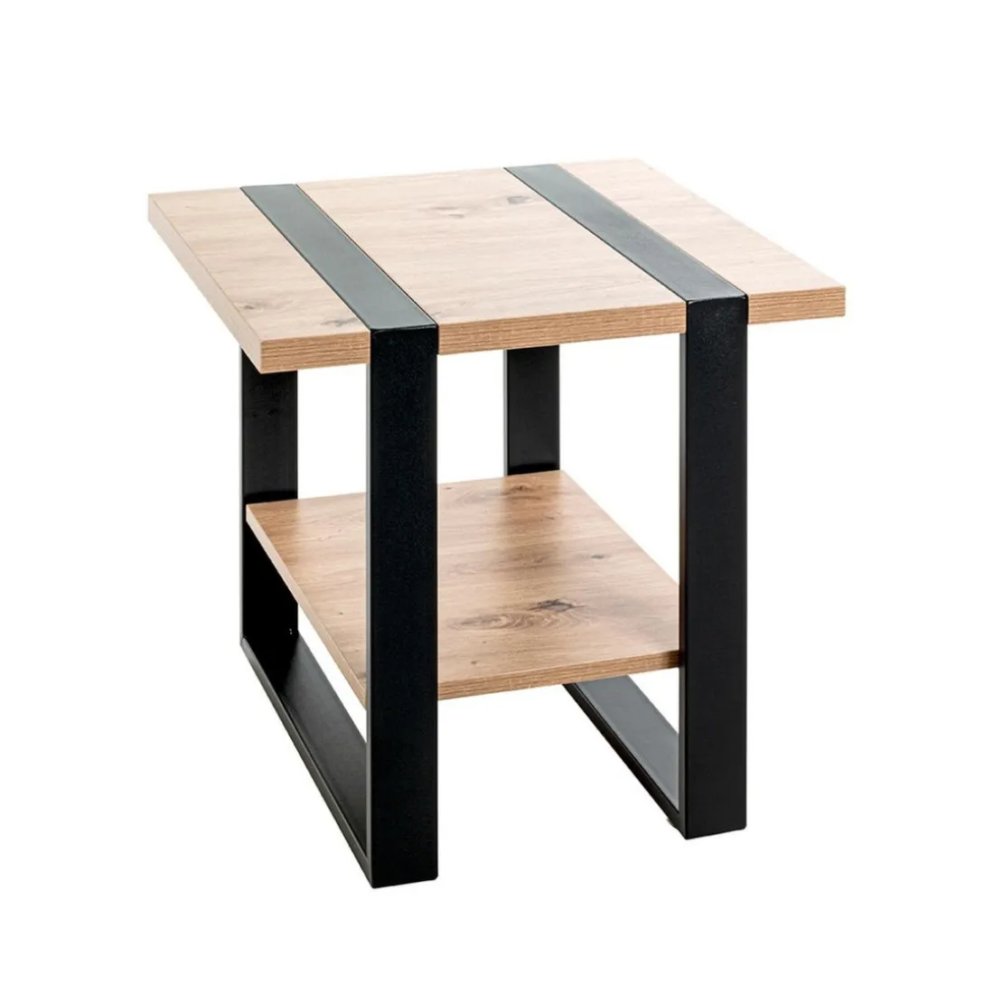 Table d'appoint avec plateaux décor chène