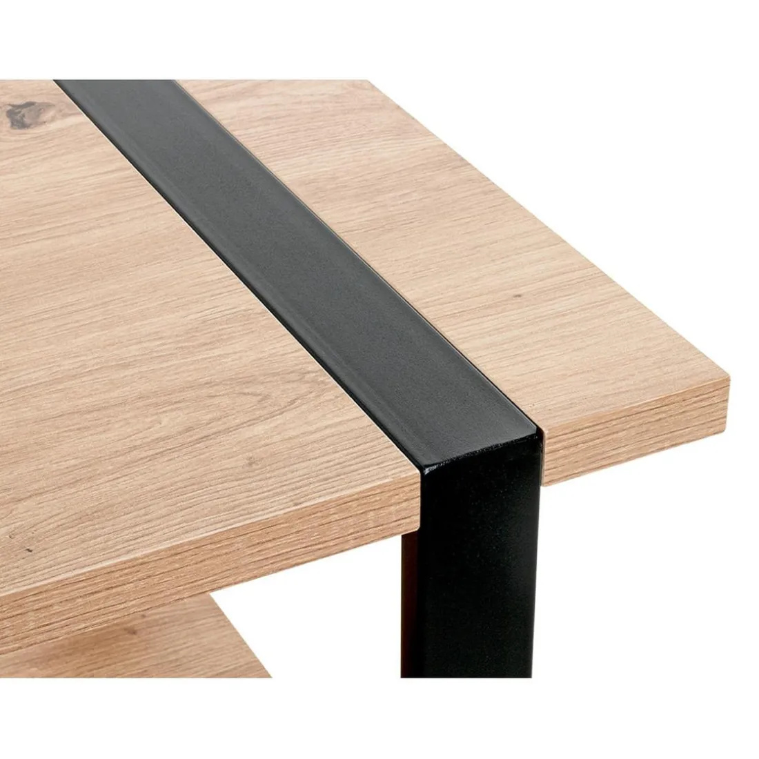 Table d'appoint avec plateaux décor chène