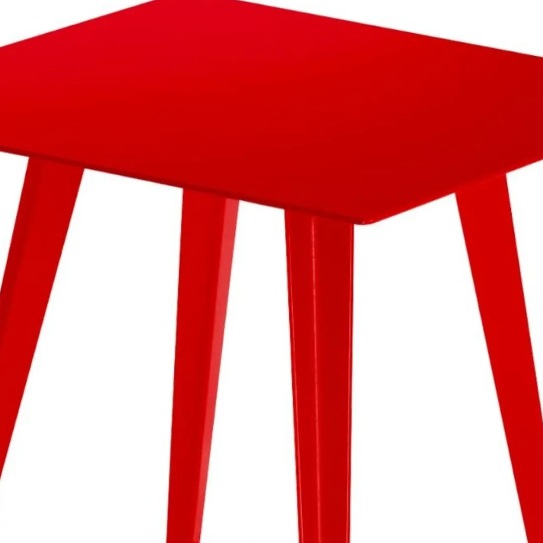 Table d'appoint carrée Bipolart Métal Rouge
