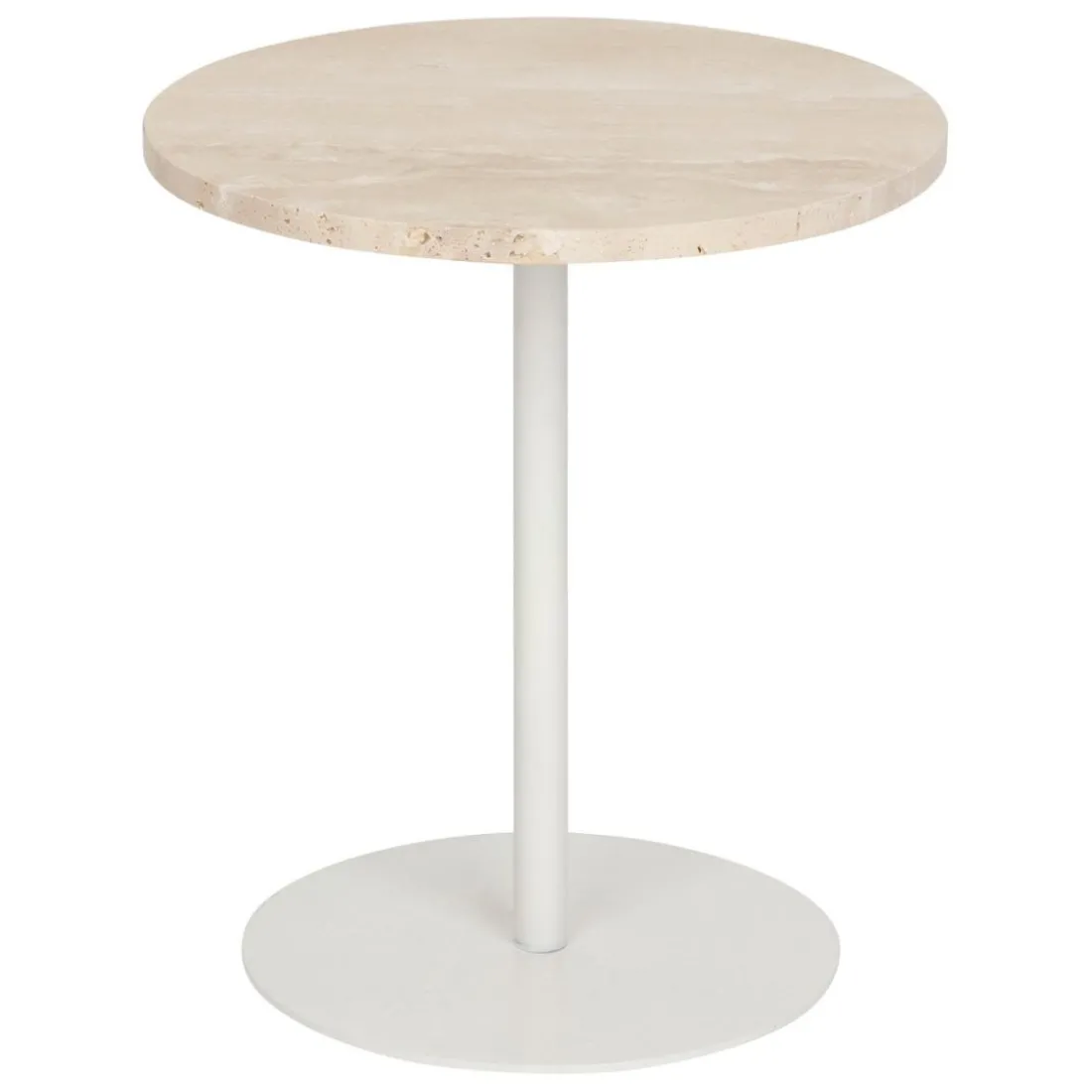 Table d'appoint Celen travertin blanc