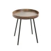 Table d'appoint décor chêne foncé