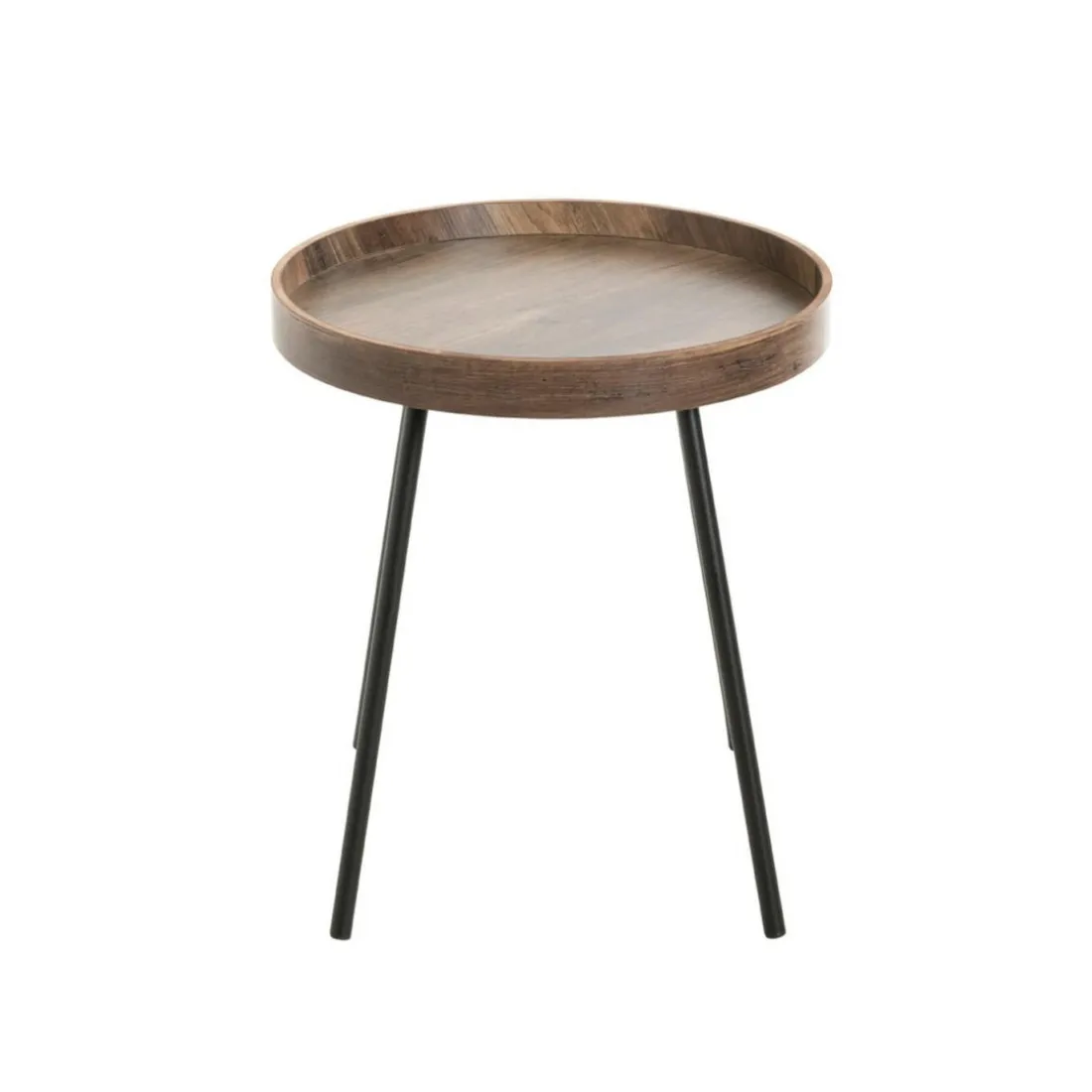 Table d'appoint décor chêne foncé