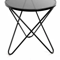 Table d'appoint design café tablette en verre trempé