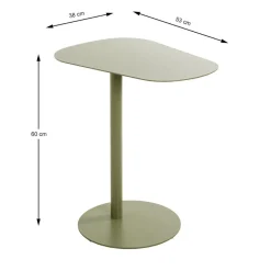 Table d'appoint design en métal vert